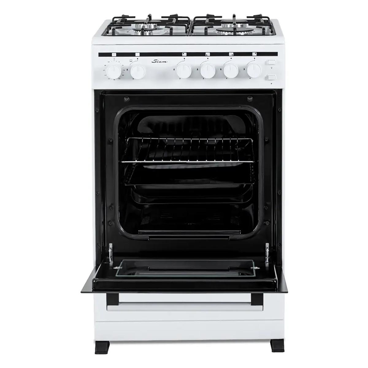 Cocina A Multigas 50Cm Siam CSICM50B Blanca Con Visor